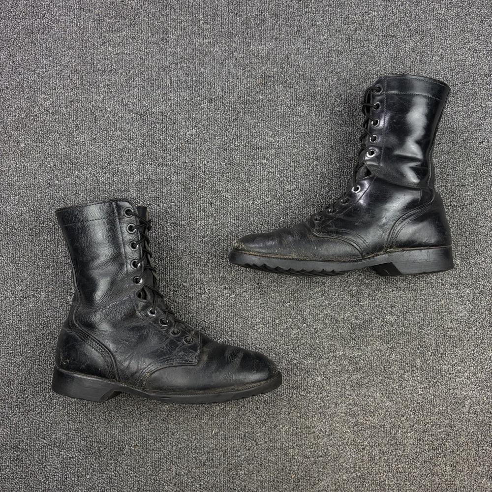Vintage 1979 RO-SEARCH US Military Combat Boots Black Leather Size 8.5R USA